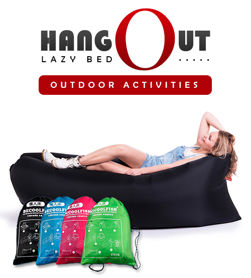 BECOOLFISH Portable HangOut Lazy Bed Air Filling Seat for Outdoor / Indoor Activities